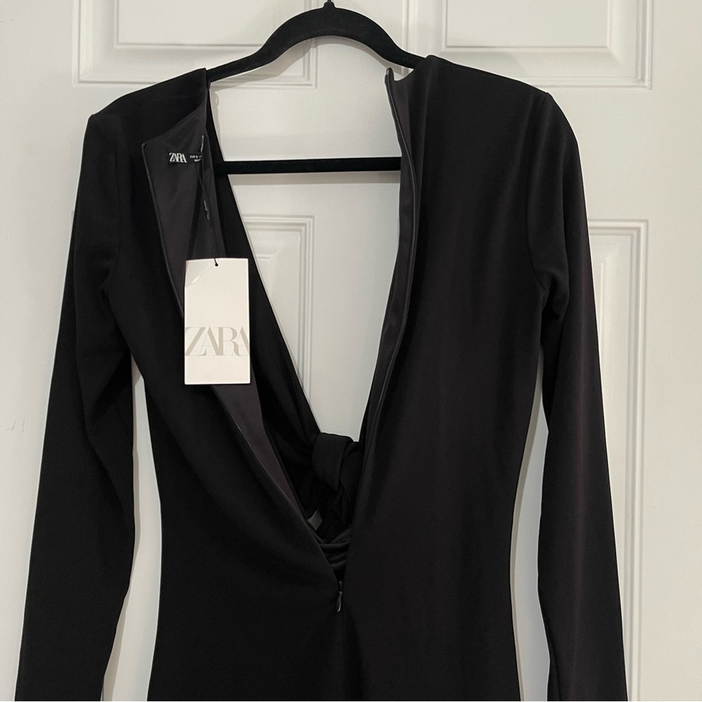 NWT Zara Front Tie Mini Black address Size‎ S - Picture 10 of 14